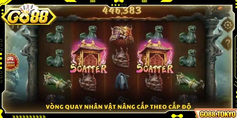 Vòng quay nhân vật được nâng cấp dần theo tiến trình chơi