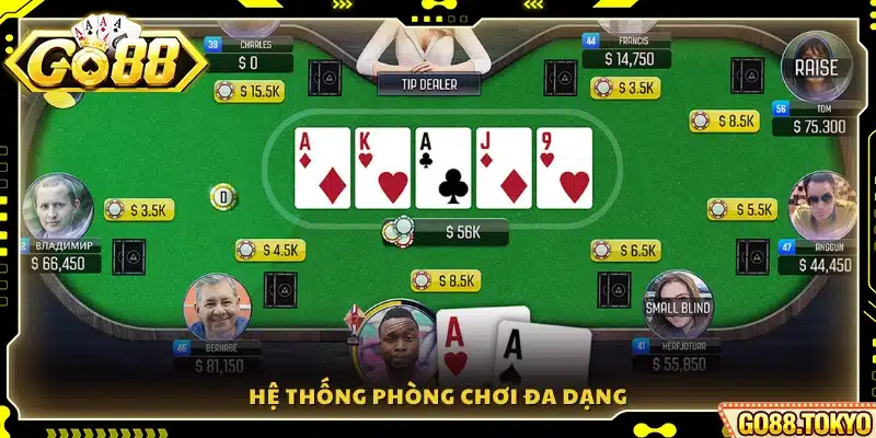 Nhiều sảnh thiết kế theo cấp độ và phong cách khác nhau