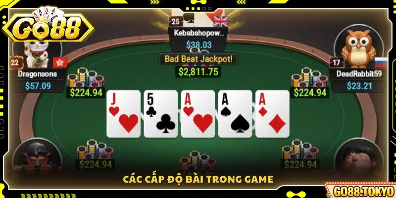 Thứ tự và độ mạnh của các tay bài